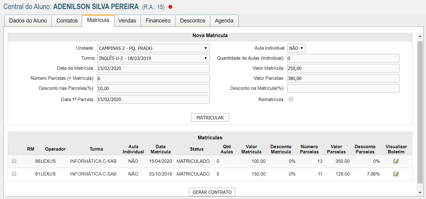 Matricula - Lexus